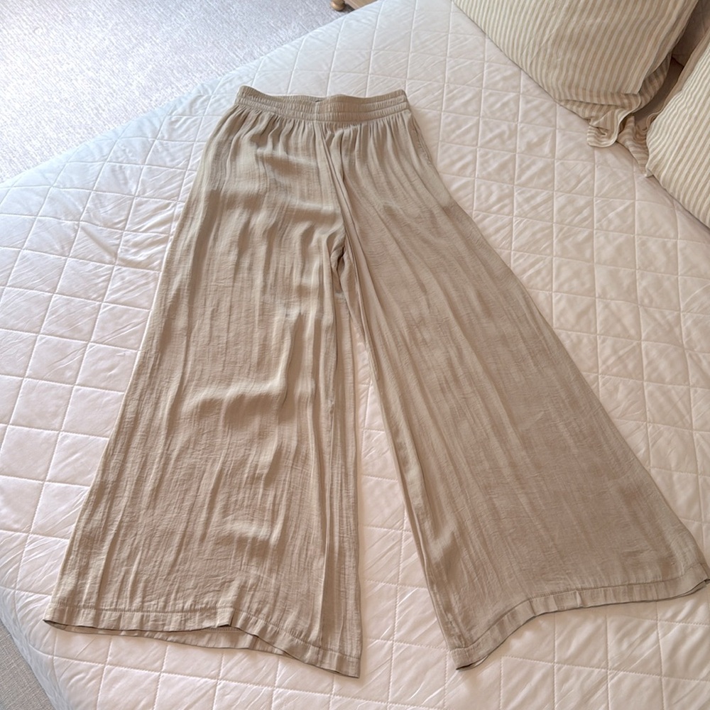 Silky wide leg pants